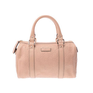 Gucci Guccissima Boston Bag Beige Tan Leather Handbag